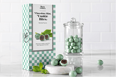 Chocolate Mint Cookie Bites at See’s Candies