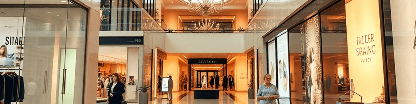 Luxury shopping mall interior