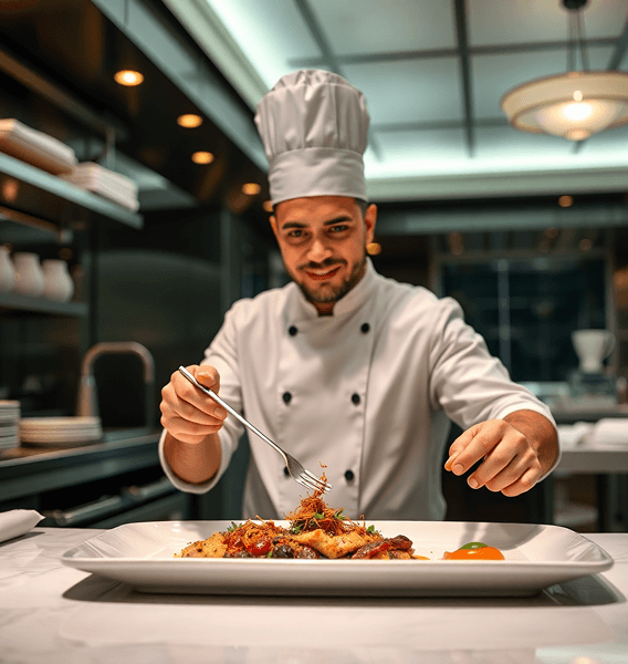 chef plating gourmet